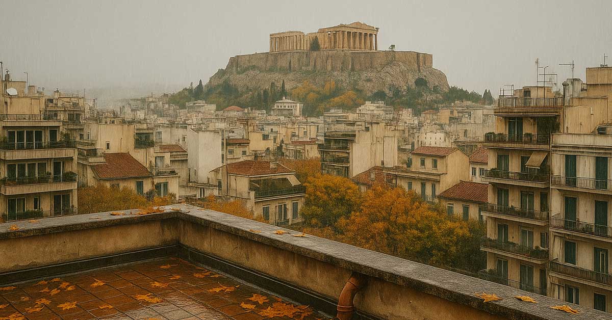 ταράτσα στην Αθήνα το φθινόπωρο